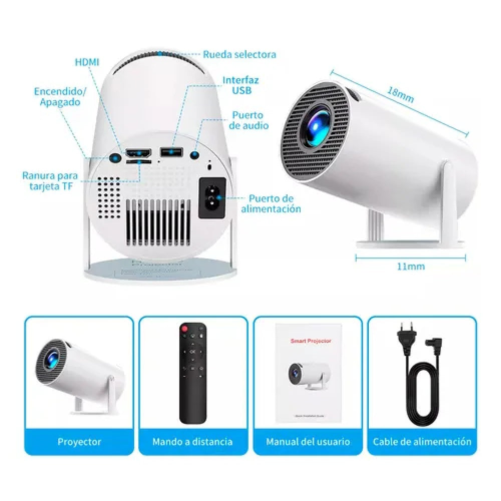 Proyector LED HY300 Smart — Android 11