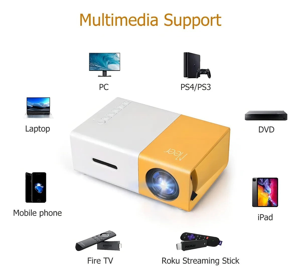 Mini Proyector HD Portátil